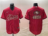 Men's San Francisco 49ers Red Team Big Logo With Patch Cool Base Stitched Baseball Jersey,baseball caps,new era cap wholesale,wholesale hats